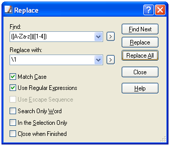 image showing the search-and-replace dialog box for the above