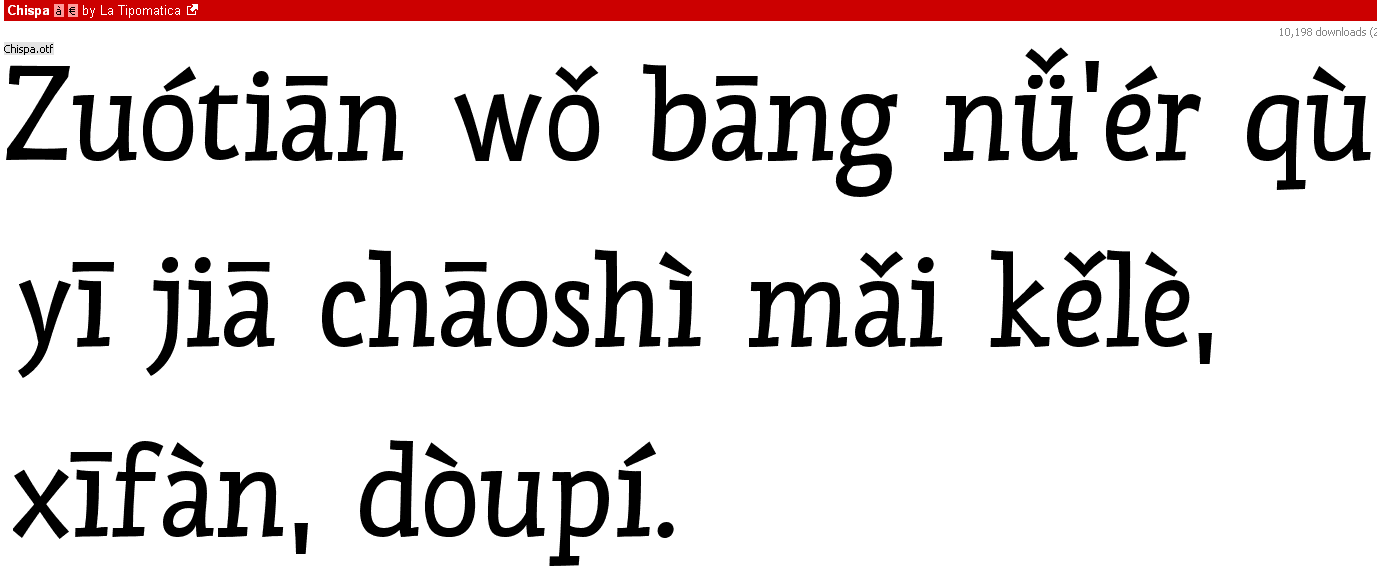 Chispa being used to write a Pinyin pangram