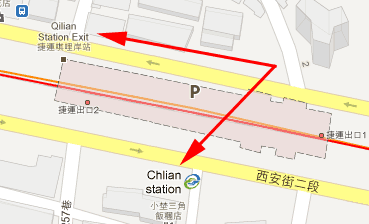 screenshot from Google maps showing 'Chlian' instead of 'Qili'an'